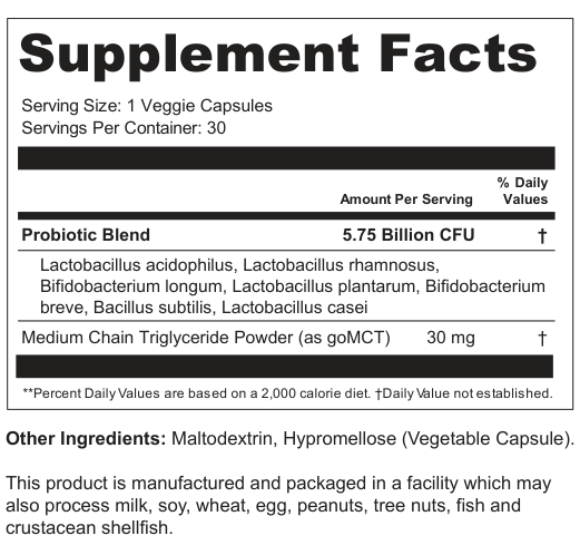 Supplement Facts for Quartz Aura