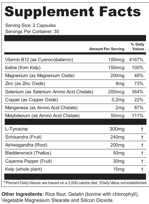 Supplement Facts for Ivory Weave