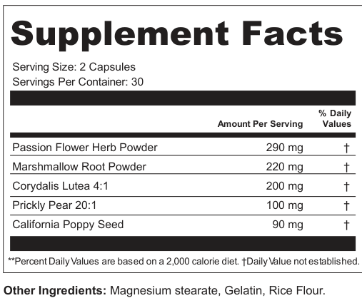 Supplement Facts for Echo Bloom