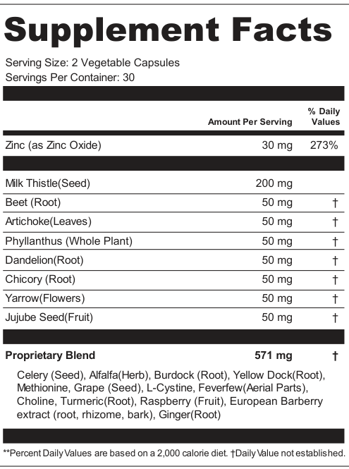 Supplement Facts for Ivory Crest